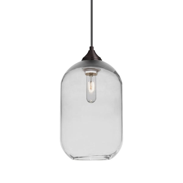 Besa Lighting Omega 12 Cord Pendant, Clear, Bronze Finish, 1x60W Incandescent 1JT-OMEGA12CL-BR - main